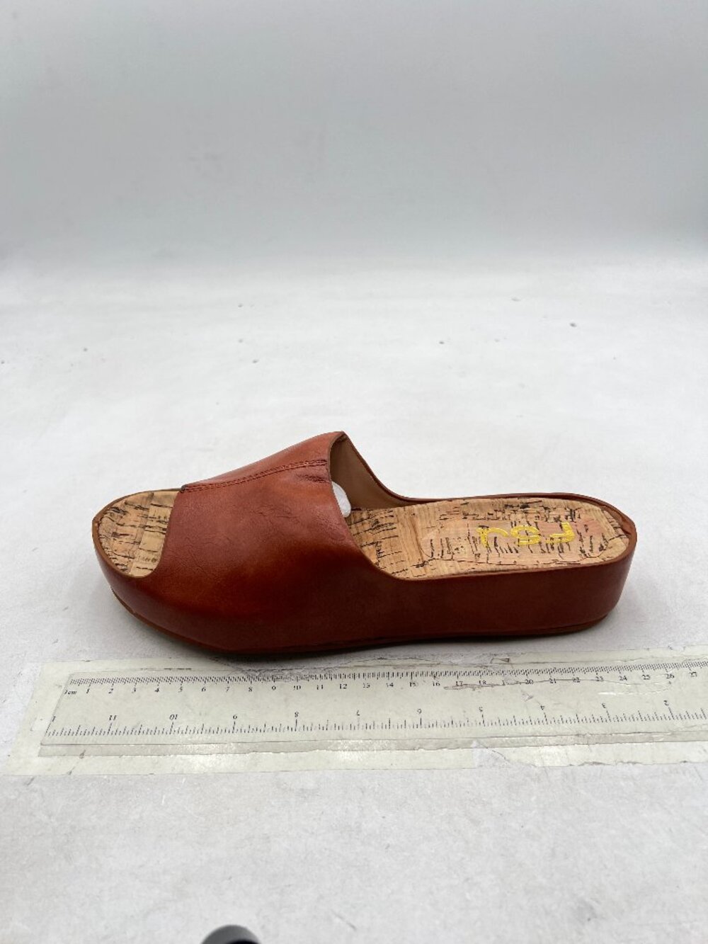 FSJ Brown Retro Platform Mules Open Toe Slip On Clogs Sandals Casual Shoe